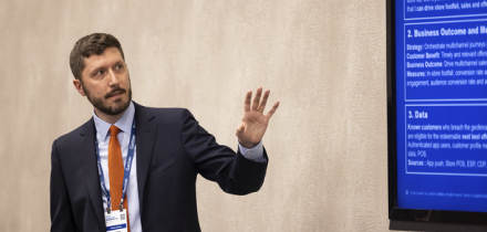 Expert speaking at Gartner conference, offering strategic validation through proprietary research and tools.