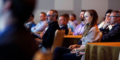 Attendee crowd in session