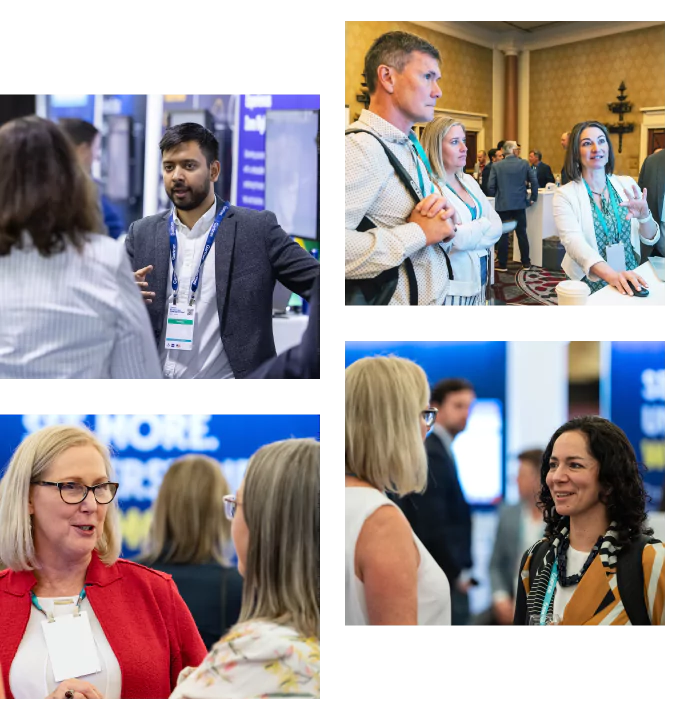 Attendees networking with peers and solution providers at Gartner CIO Leadership Forum.