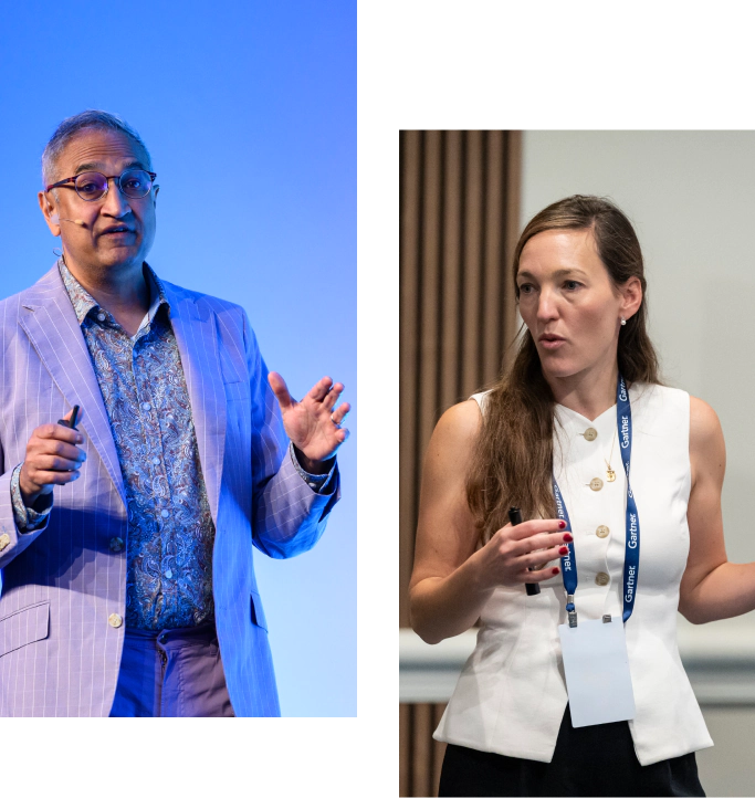 Gartner experts in one-on-one sessions giving supply chain advice and addressing challenges. 