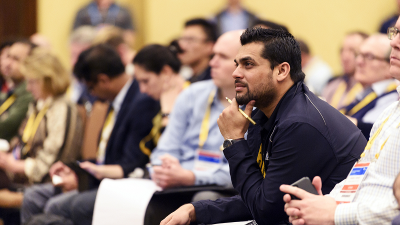 A person attending Gartner CIO and IT Executive Conference in Dubai