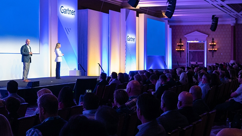 Audiência assistindo uma sessão da Conferência Gartner Segurança & Gestão de Risco, em São Paulo.