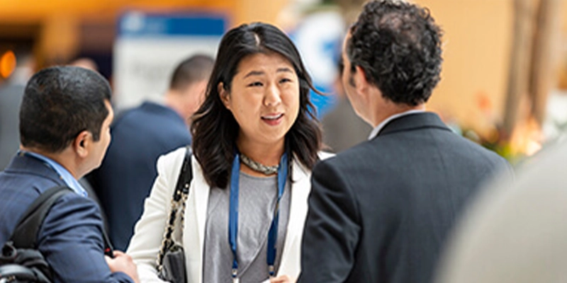 Attendees exploring industry-leading technology solutions from finance solution providers.