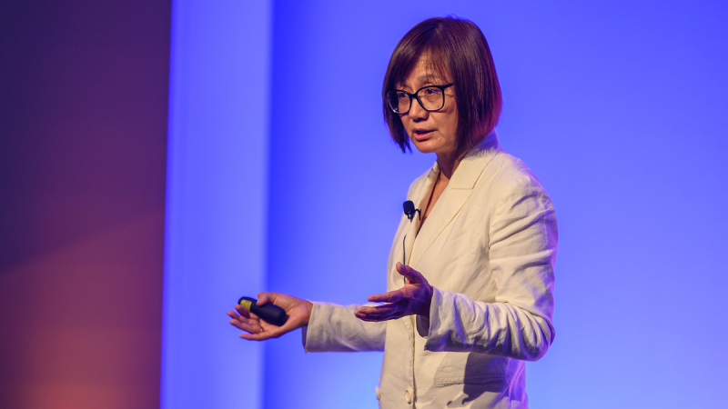Speaker presenting at Gartner conference