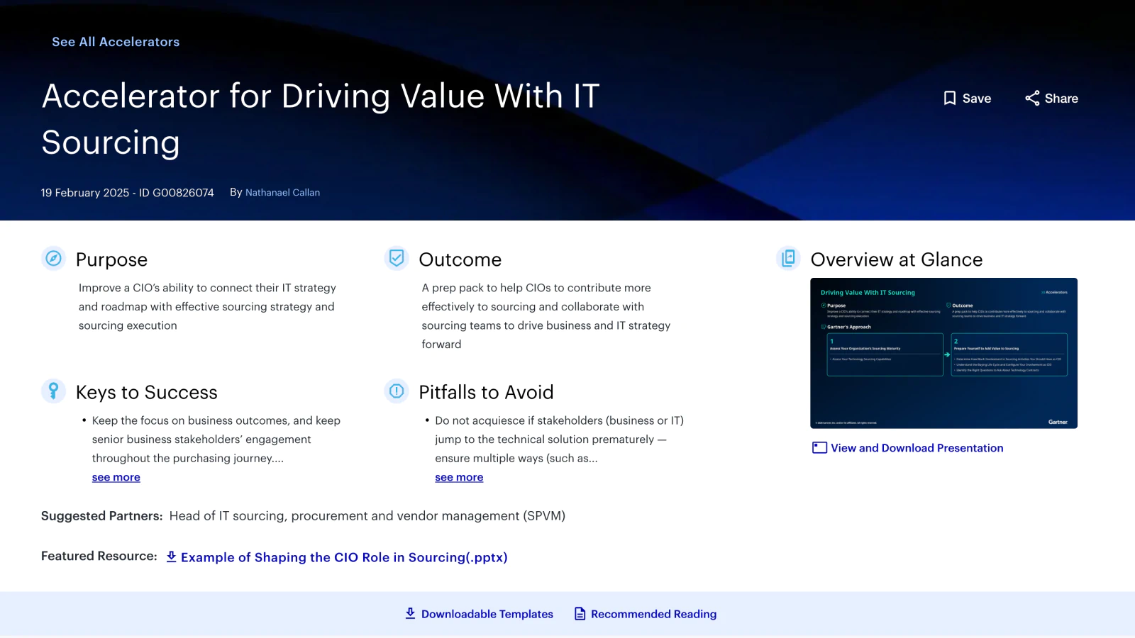 Accelerator for Driving Value With IT Sourcing