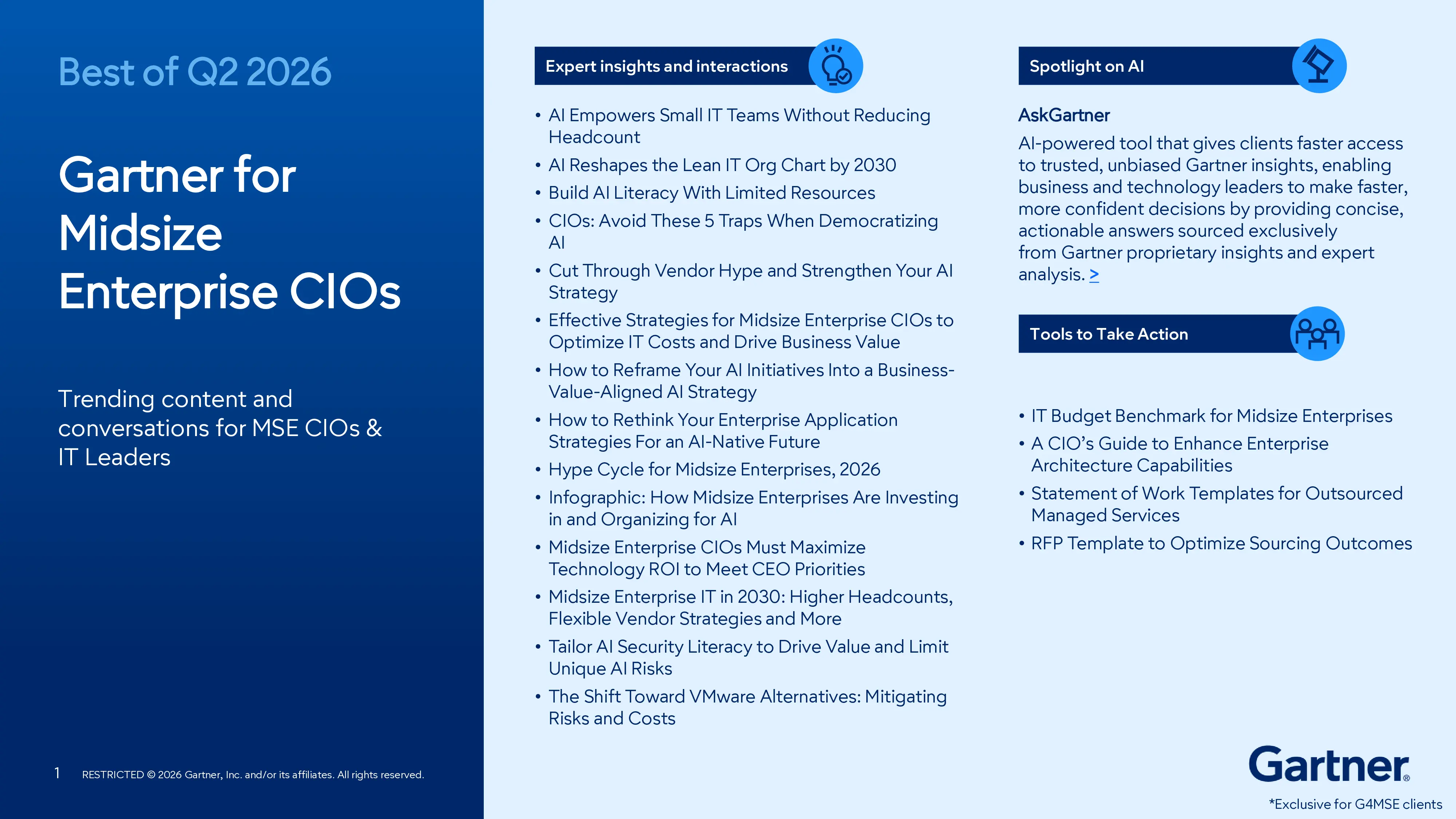 Trending Topics with Midsize Enterprise CIOs