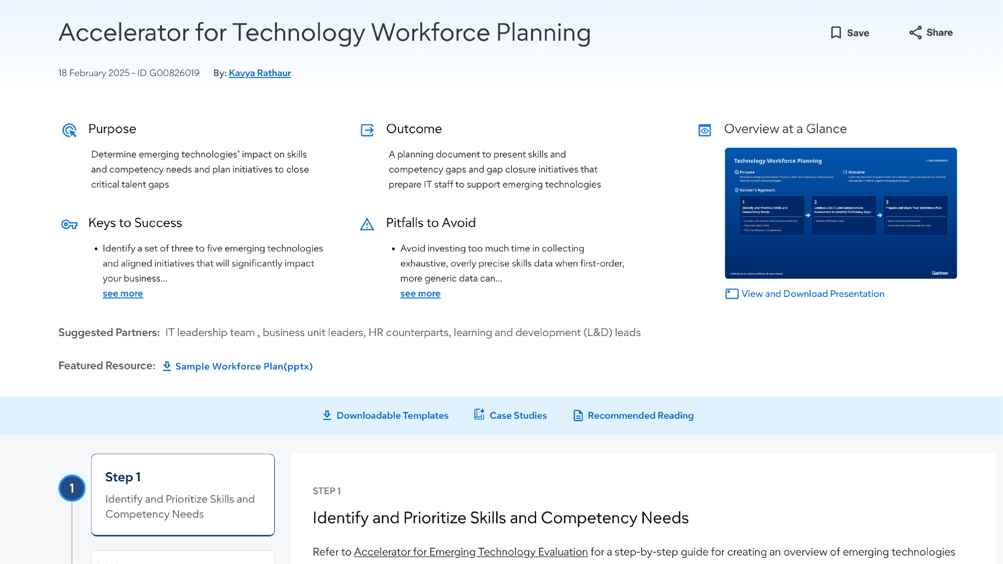 Accelerator for Technology Workforce Planning