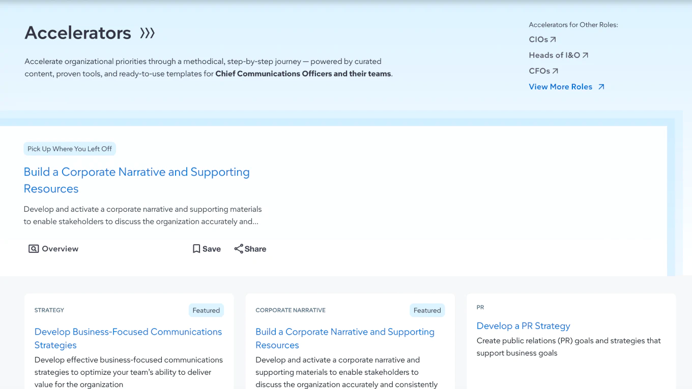 Gartner Communications Accelerators