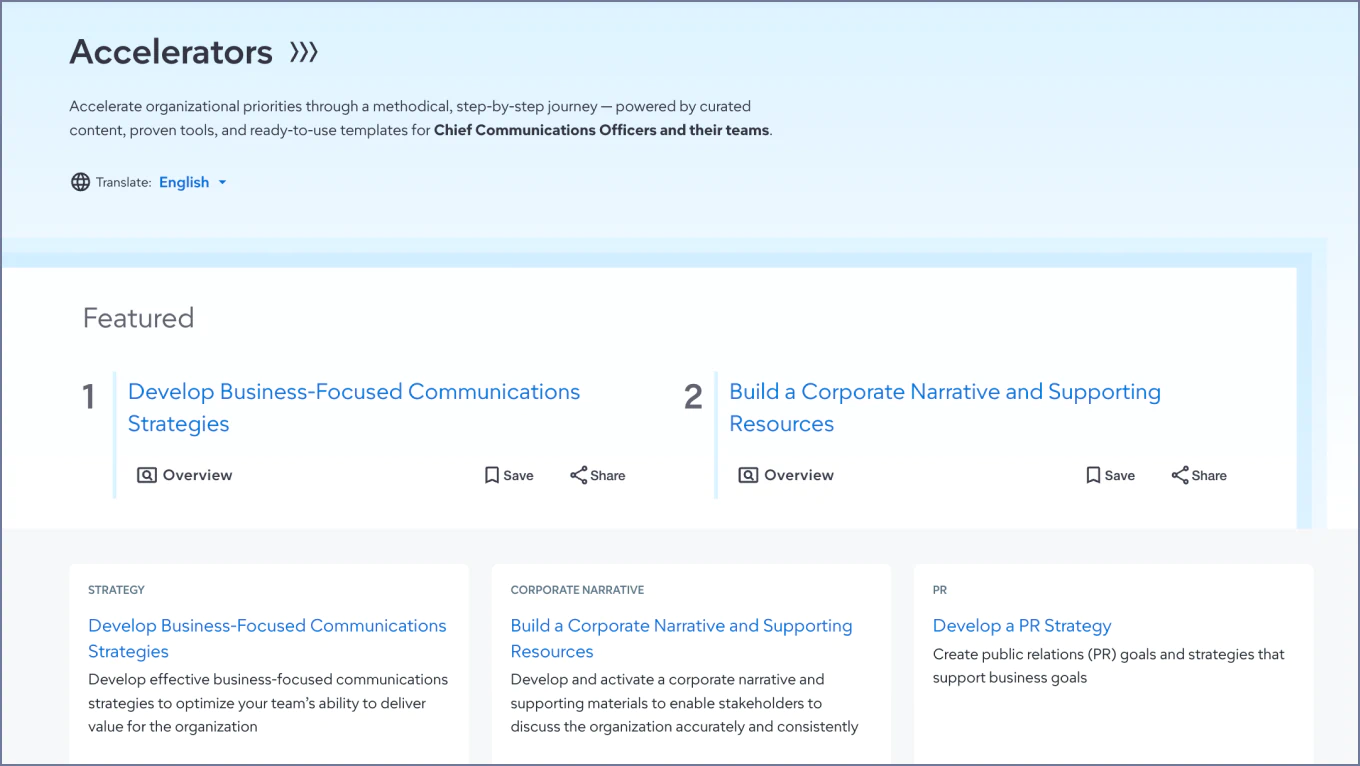 Gartner Communications Accelerators