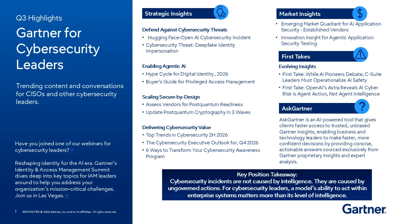 Top Q3 2026 content for cybersecurity leaders