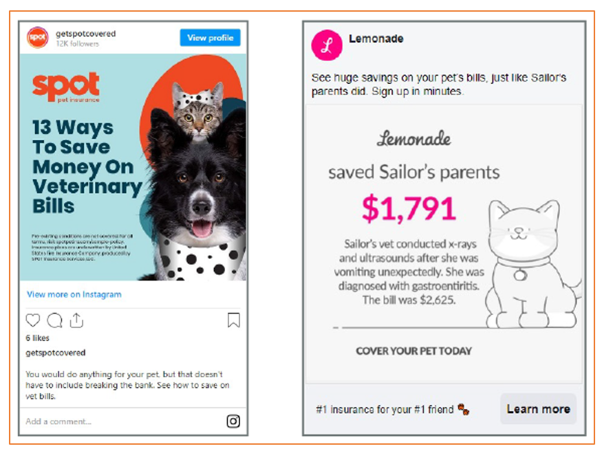 Social media advertising ad examples