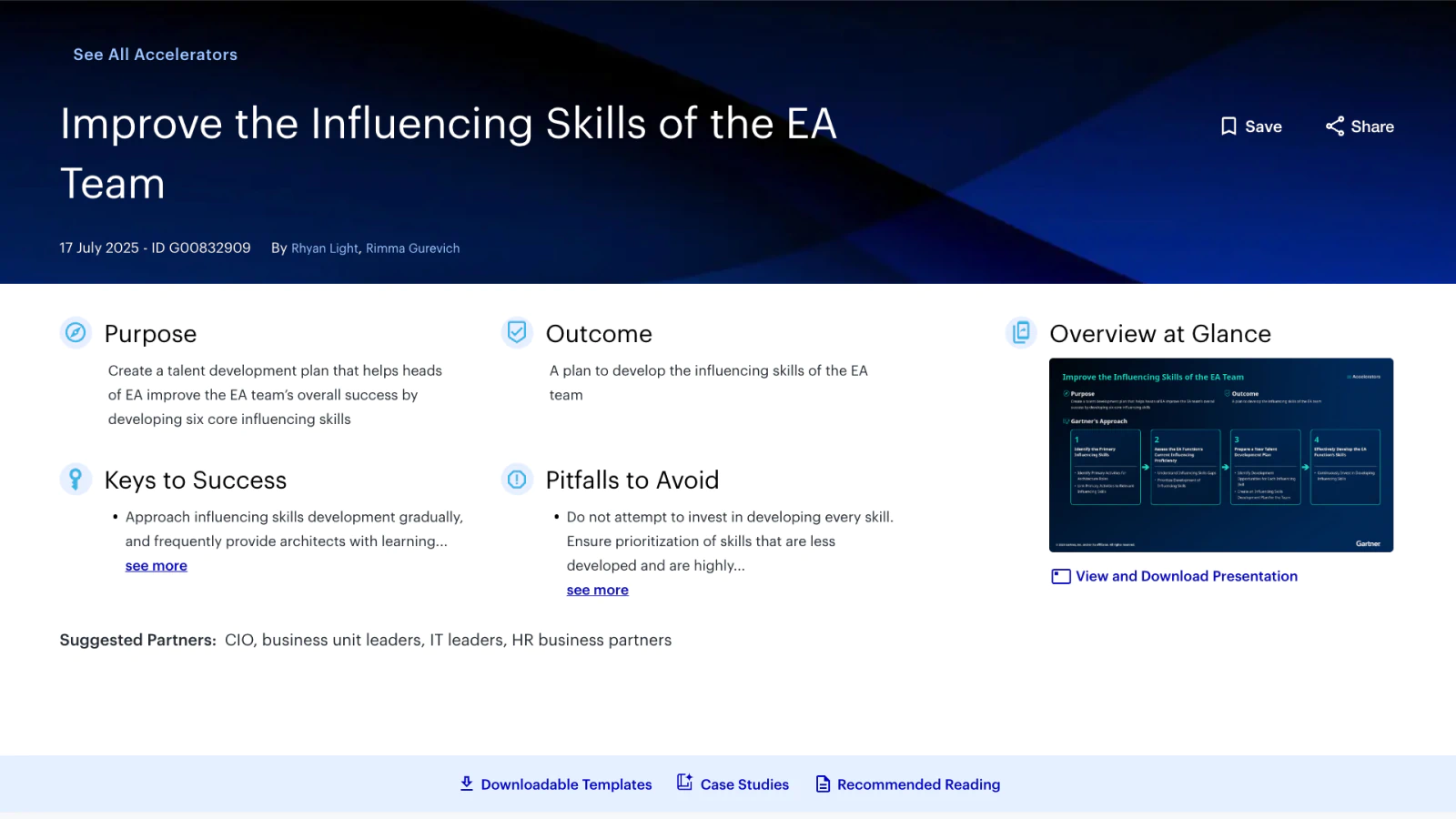 EA Team Influencing Skills