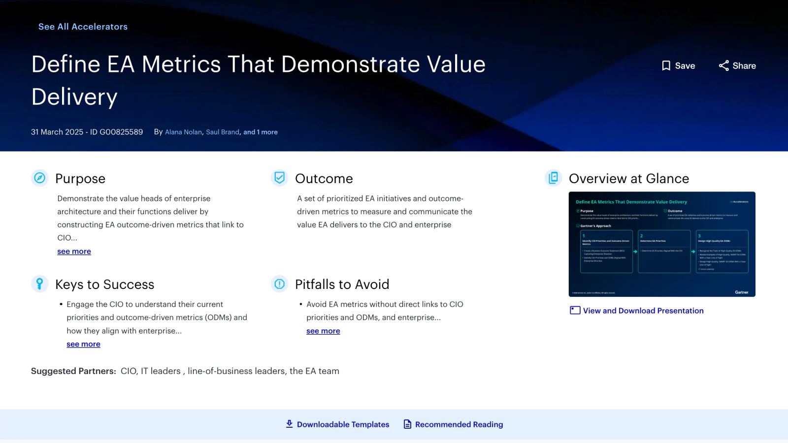Identify CIO Priorities and Outcome-Driven Metrics