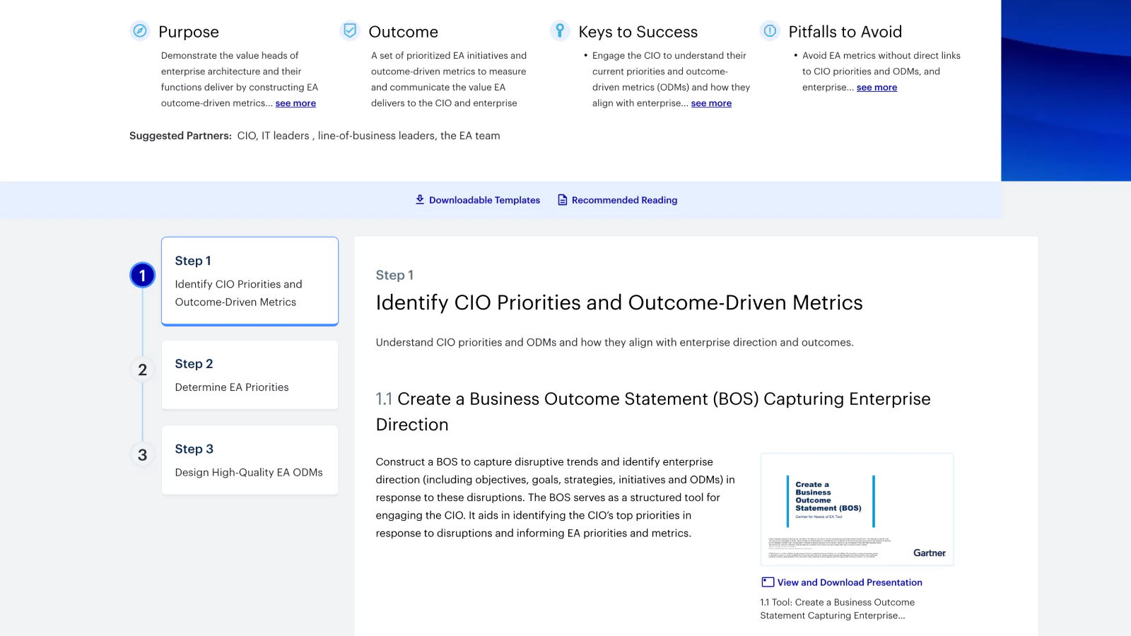 Identify CIO Priorities and Outcome-Driven Metrics