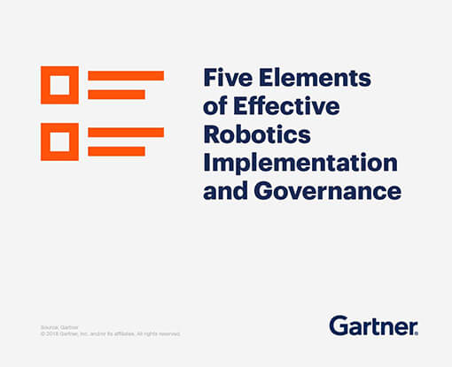 Five elements of effective robotics implementation and governance.