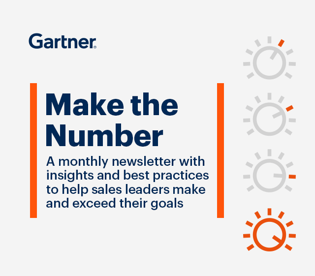 Make the number is a monthly newsletter with insights and best practices to help sales leaders make and exceed their goals.