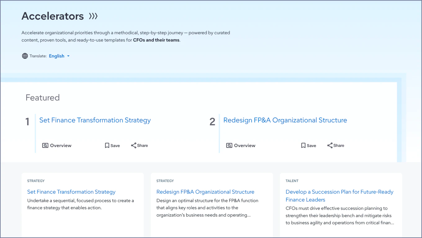 CFO Initiative Accelerators
