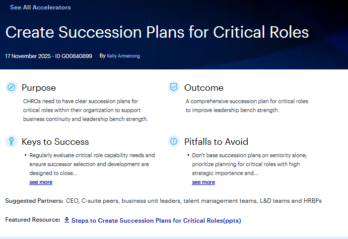 CHRO Accelerators web example: Create and Communicate an HR Budget