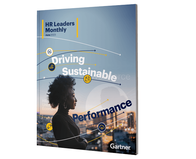 HR Leaders Monthly Magazine with the headline "Driving Sustainability."