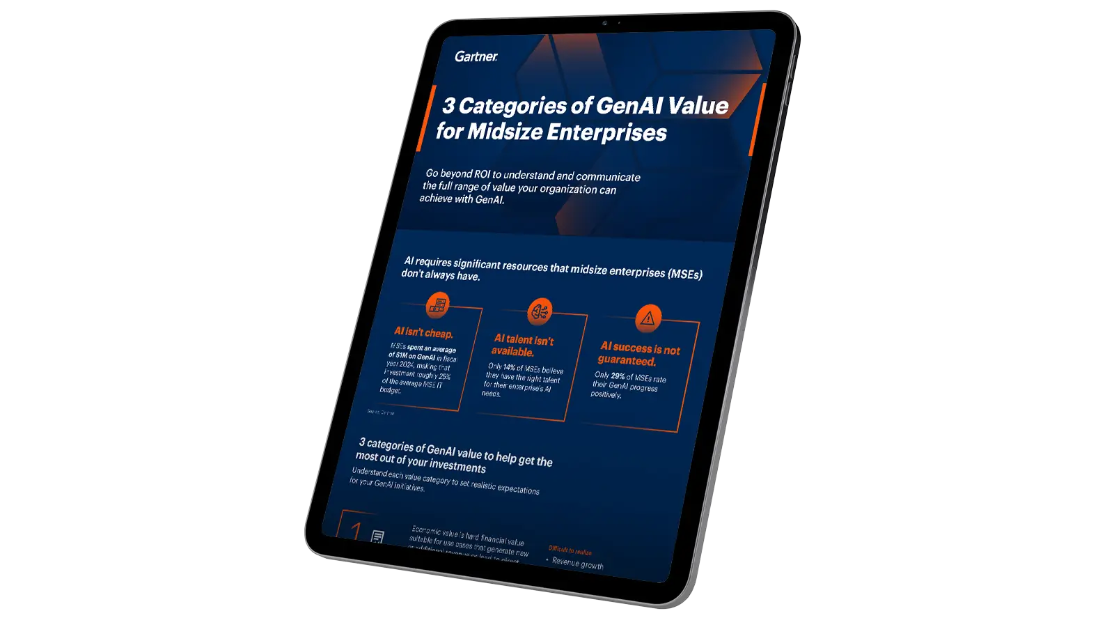 3 categories for genai value for midsize enterprises.