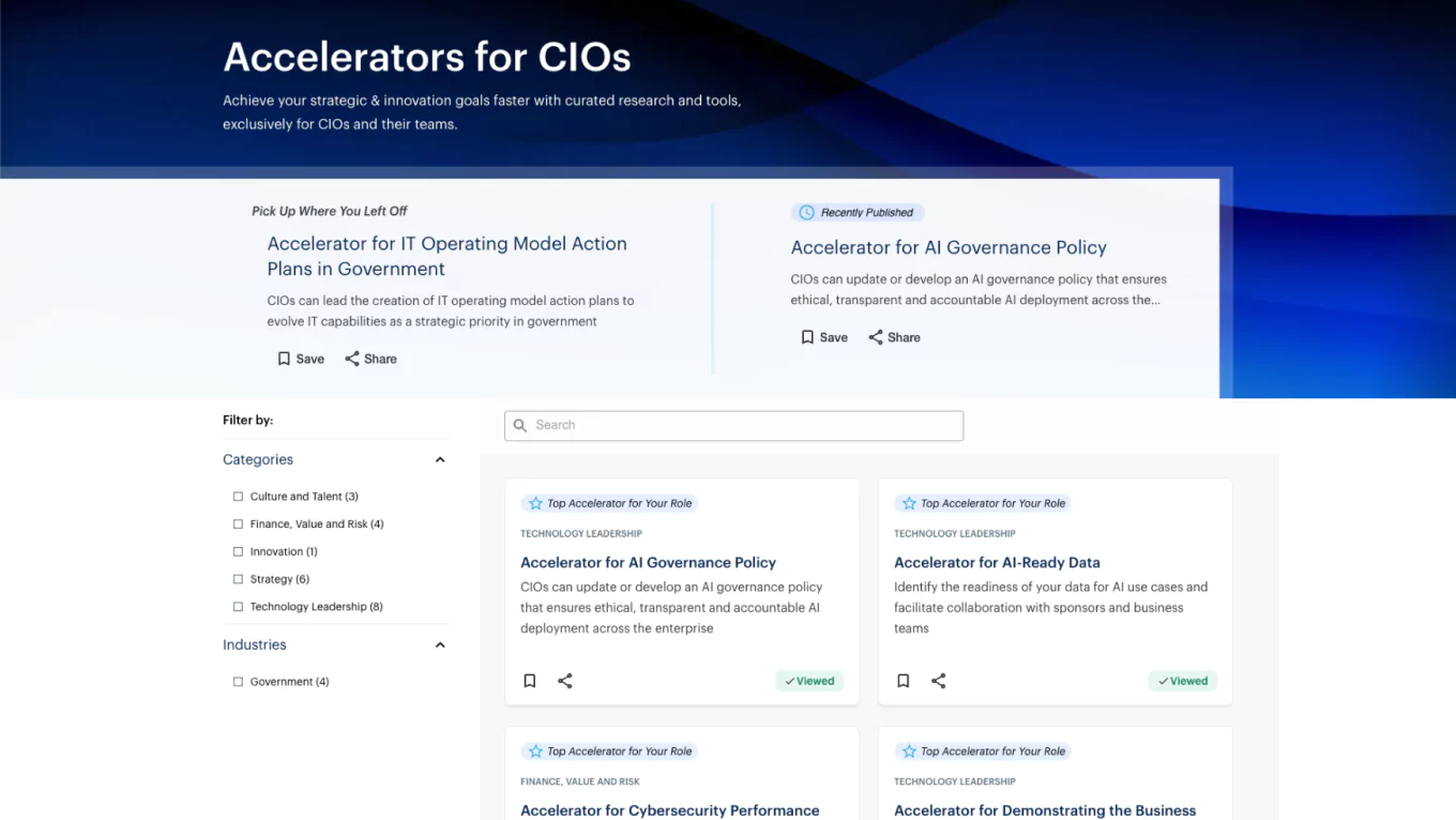 Accelerators for Government CIOs