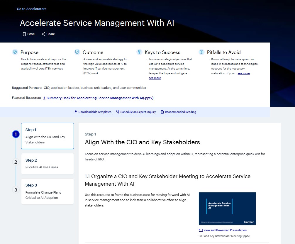 Accelerator for Service Management with AI