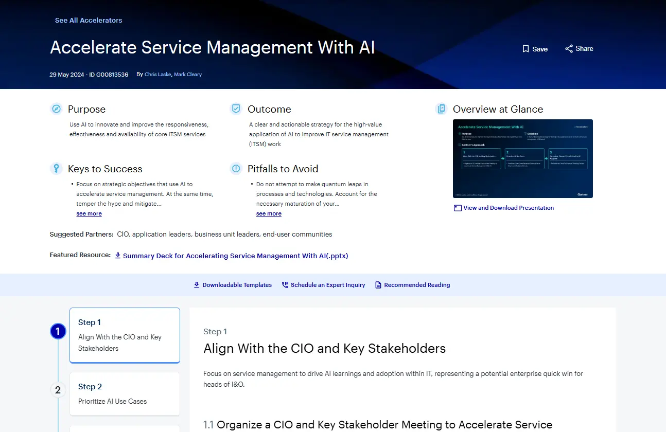 Accelerator for Service Management with AI