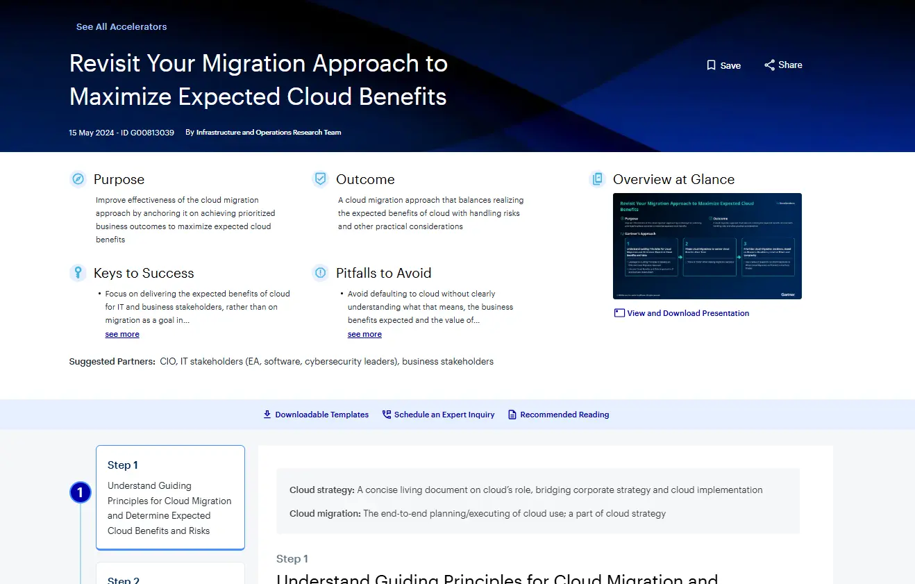 Accelerator for Cloud Benefits