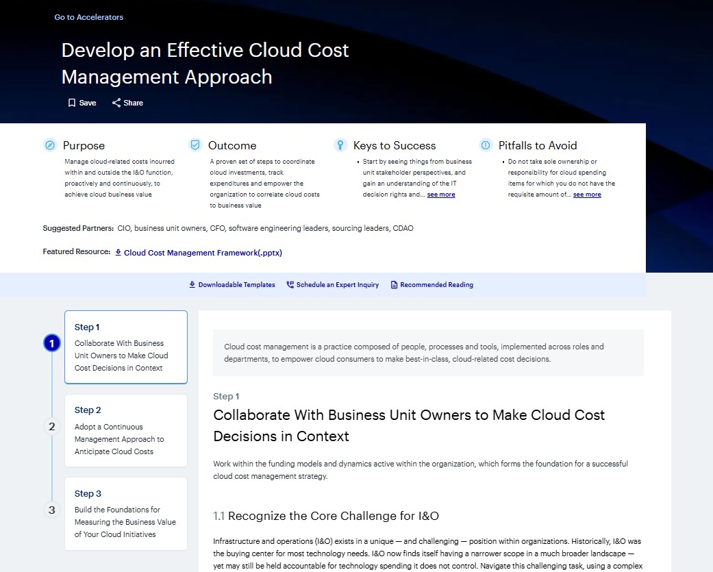 Accelerator for Effective Cloud Cost Management
