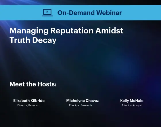 Managing Reputation Amidst Truth Decay