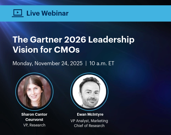  New Webinar: The Gartner 2026 Leadership Vision for CMOs