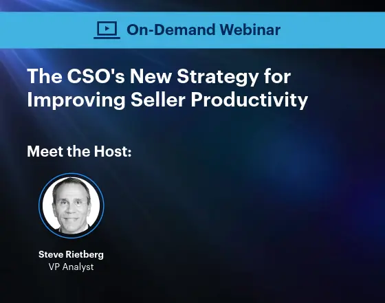 Webinar: The CSO’s New Strategy for Improving Seller Productivity