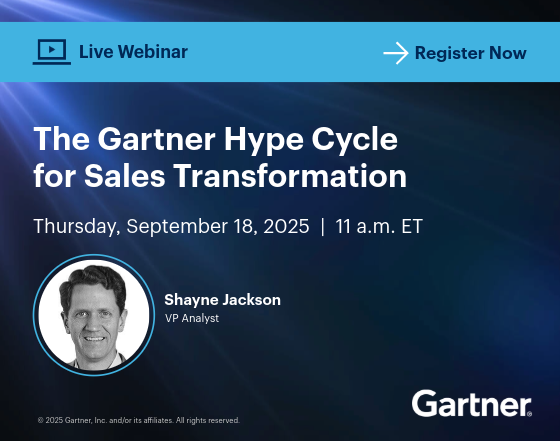 The Gartner Hype Cycle for Sales Transformation