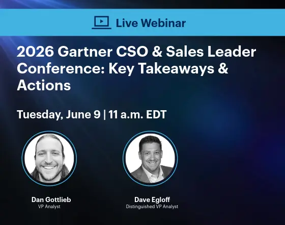Webinar: 2026 Gartner CSO & Sales Leader Conference - Key Takeaways & Actions