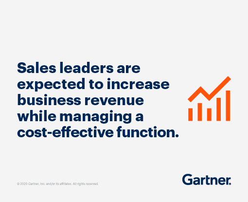 Sales leaders are expected to increase business revenue while managing a cost-effective function.