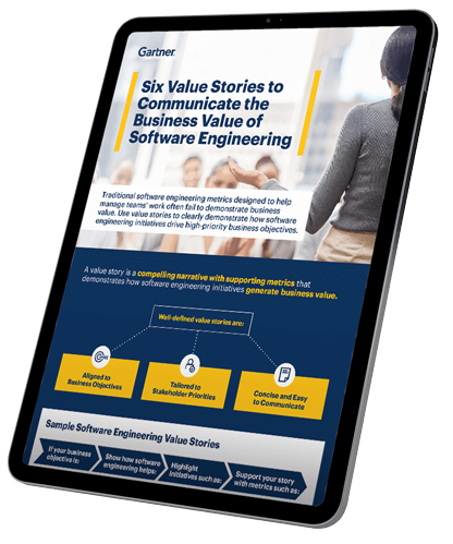 Six value stories to communication the business value of software enginnering