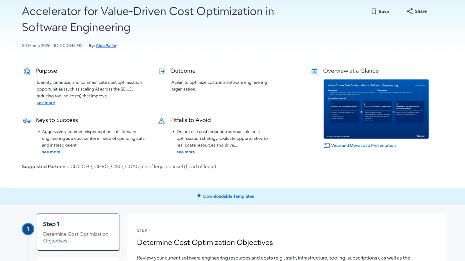 Value-Driven Cost Optimization