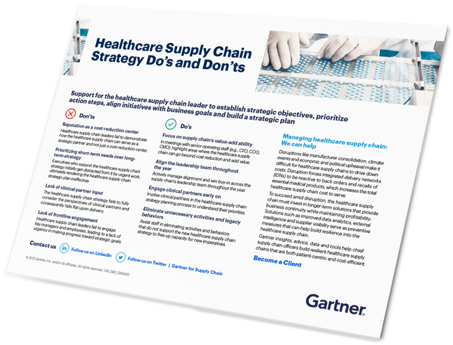 Health supply chain strategy do's and dont's