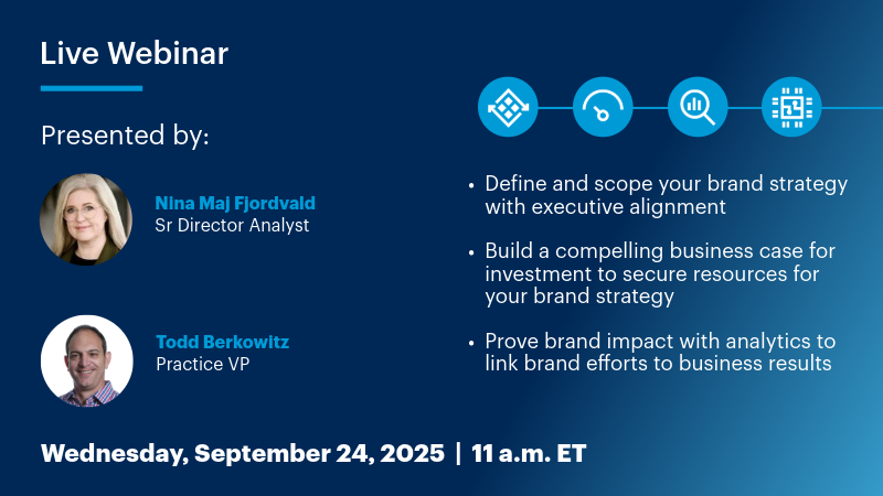 Gartner Webinar: Gain Leadership Buy-In and Investment for Your Tech Brand Strategy